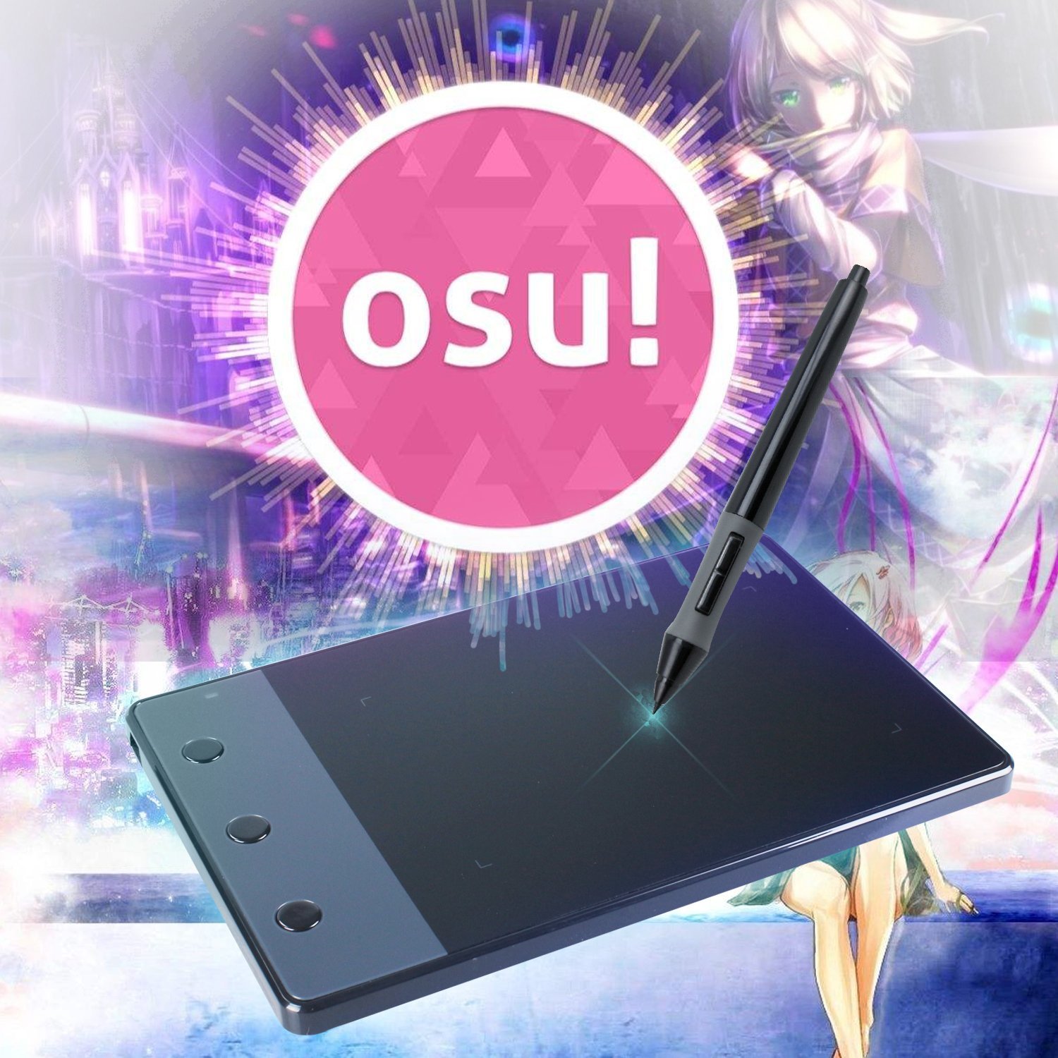 HUION H420 OSU Graphics Drawing Tablet Signature Pad with Digital Stylus and 3 Express Keys Black - Image 3