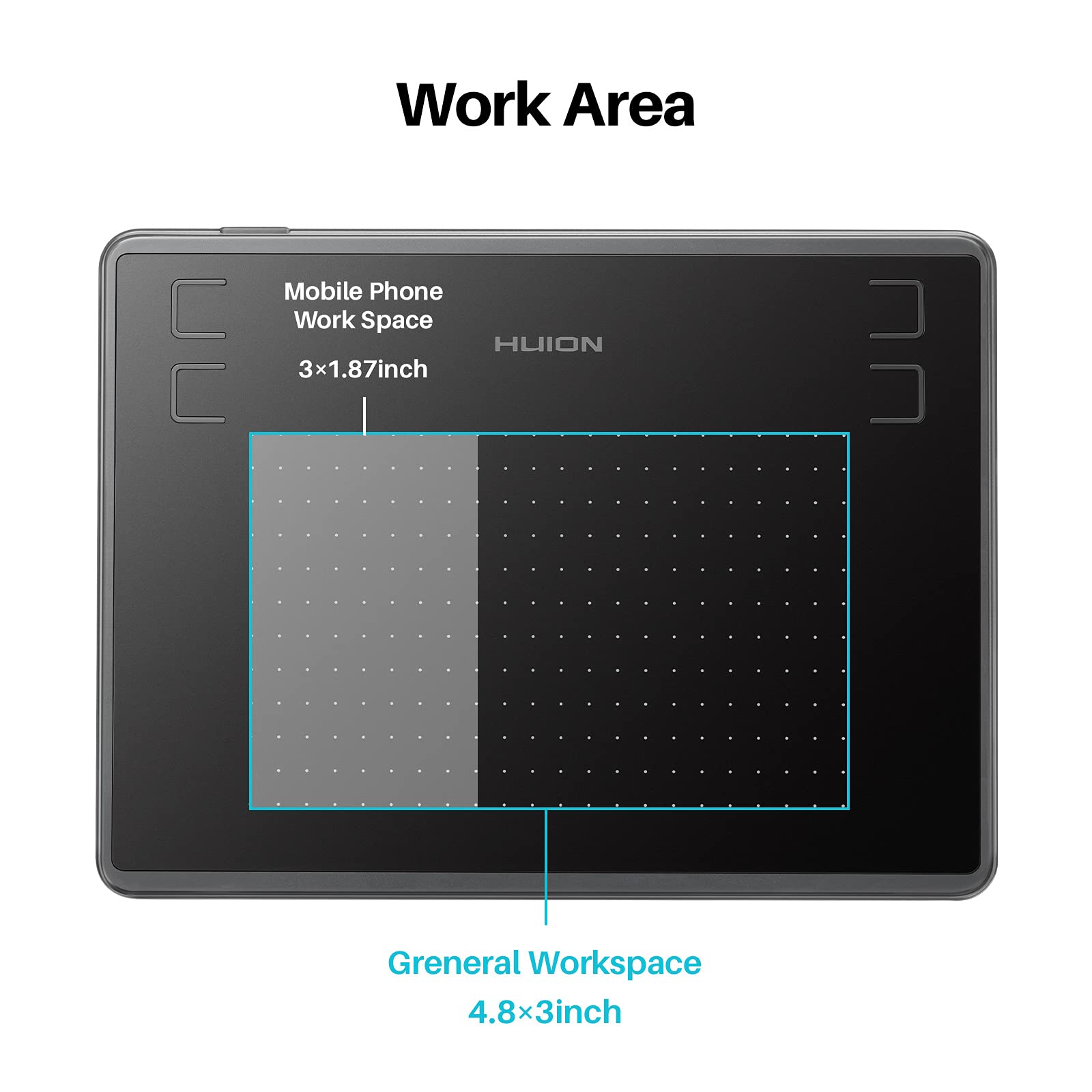 HUION Inspiroy H430P Drawing Tablet and Palm Rejection Artist Glove - Image 7