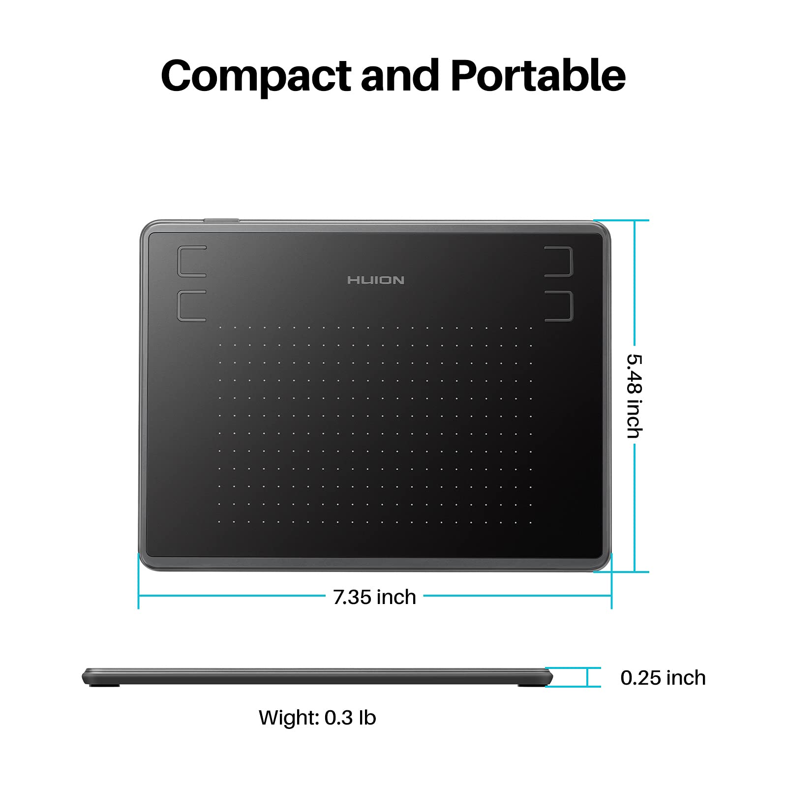 HUION Inspiroy H430P Drawing Tablet and Palm Rejection Artist Glove - Image 8