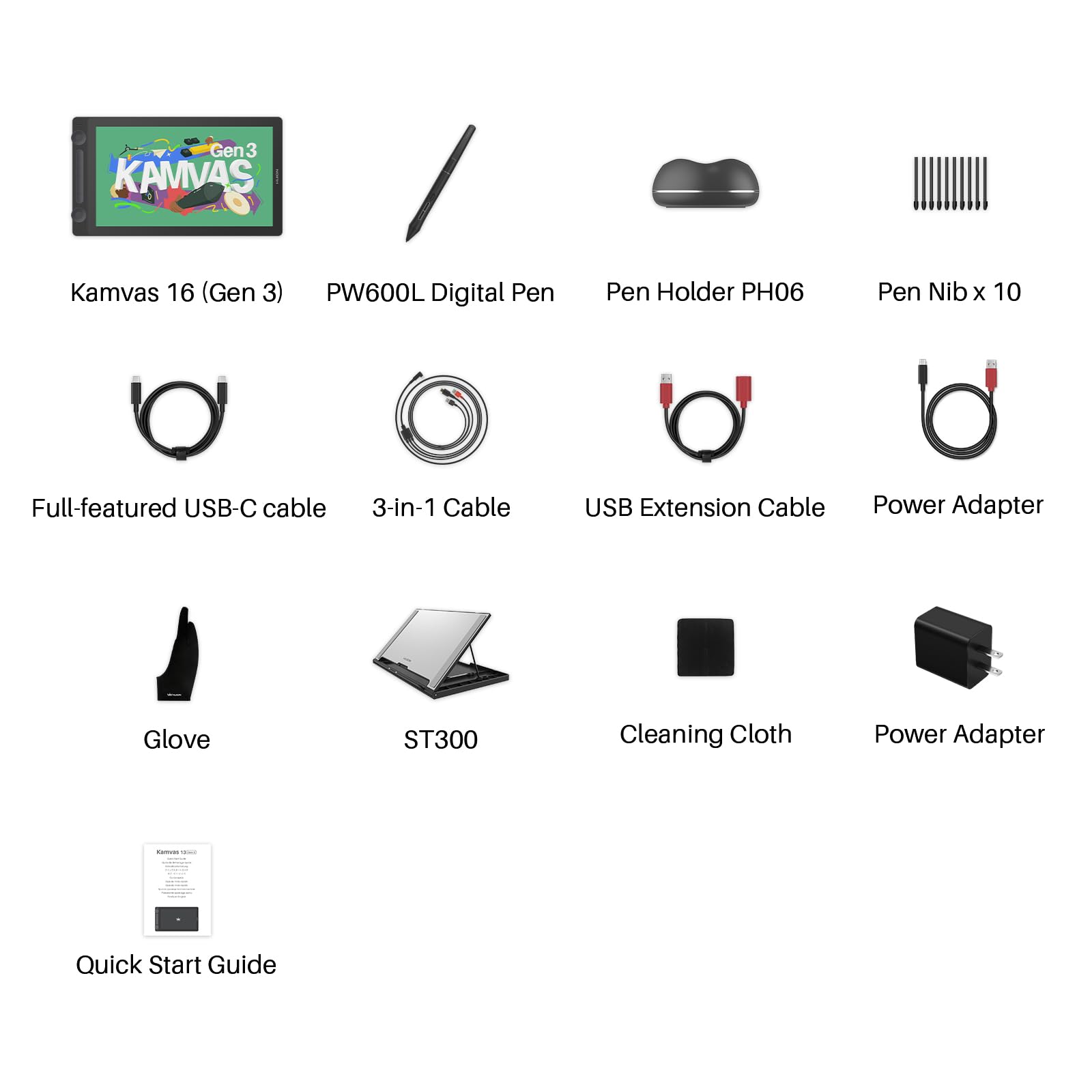 HUION KAMVAS 16 (Gen 3) Drawing Tablet with Screen, 15.8 inch 2.5K QHD Art Tablet with Full Laminated Anti-Sparkle Glass, 99% sRGB, PenTech 4.0, 16384 Pen Pressure, Dual Dials for Mac, PC, Android - Image 8