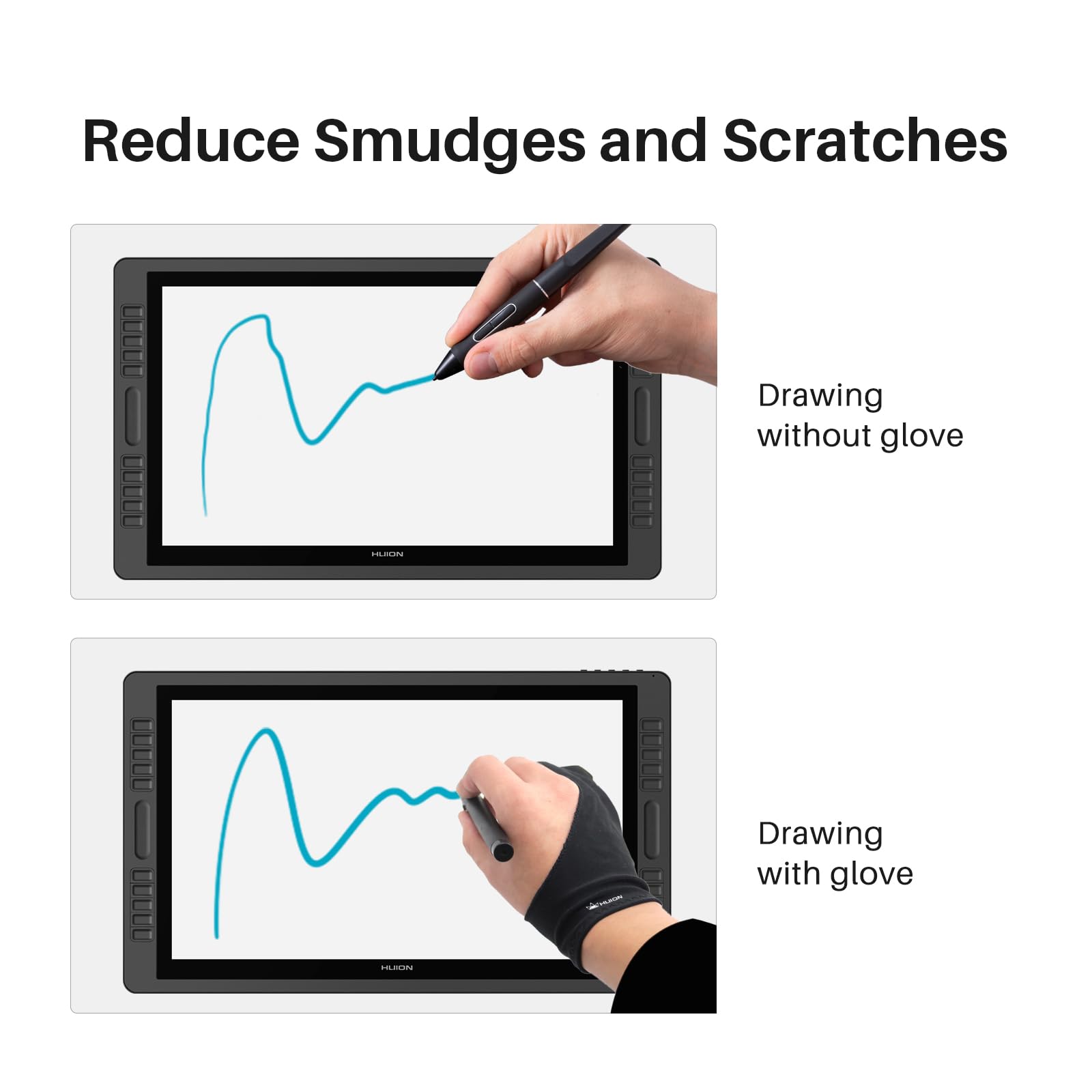 HUION Inspiroy H640P Drawing Tablet and Palm Rejection Artist Glove - Image 7