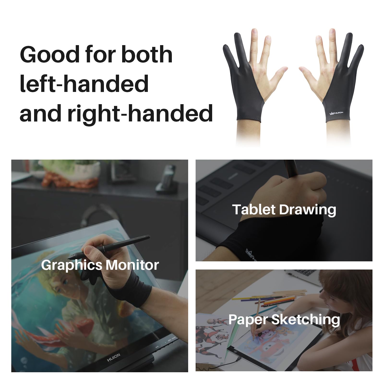 HUION Inspiroy H640P Drawing Tablet and Palm Rejection Artist Glove - Image 9